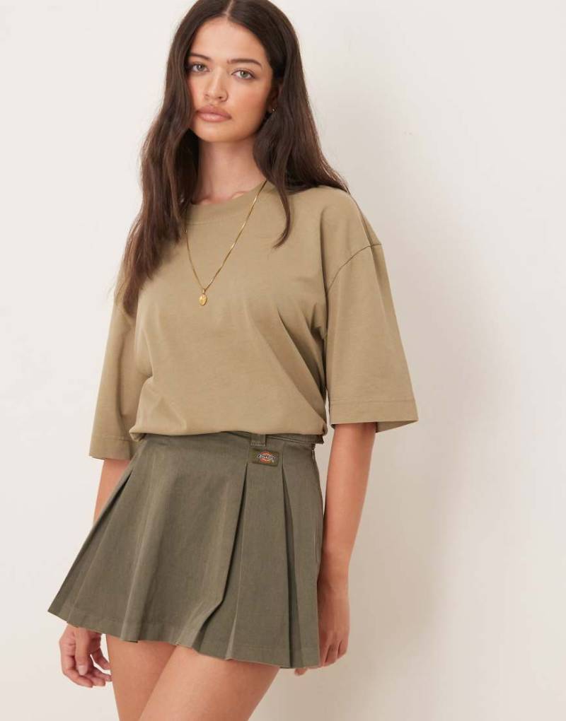 Dickies - Unionville - Work-Faltenrock in Khaki-Grün von Dickies