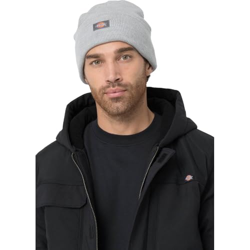 Dickies, Unisex, Umgeschlagene Acryl-Beanie-Mütze, Heather Grey, OS von Dickies