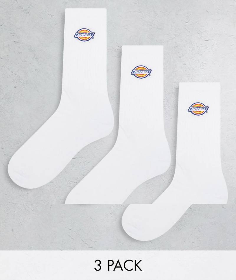 Dickies - Valley Grove - 3er-Multipack Crew-Socken in Weiß Dickies - Valley Grove - 3er-Multipack Crew-Socken in Weiß von Dickies