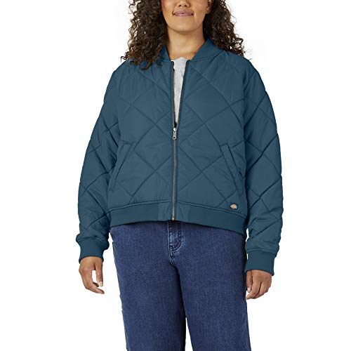 Dickies Women's Plus Size Quilted Bomber Jacket, Deep Sky, 3PS von Dickies