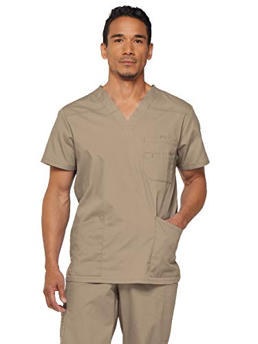 Dickies Xtreme Stretch Herren Scrub Top mit V-Ausschnitt, Khaki, Klein von Dickies