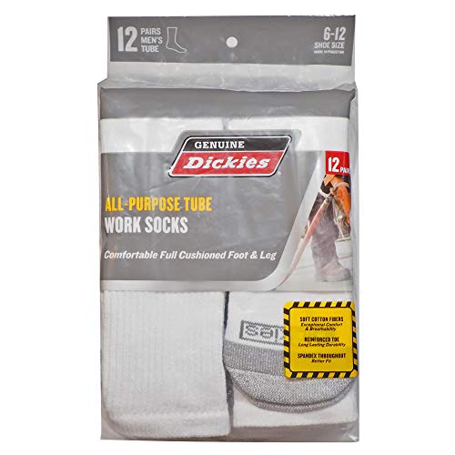 Herren Allzweck-Schlauchsocken, 12 Paar (Schuhgröße: 39-47), Weiss/opulenter Garten von Dickies