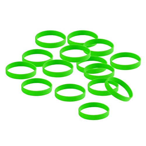 Dickly 10 Stück Silikagel Armbänder für Sport und Freizeit, wasserfest und modisch, Grün von Dickly