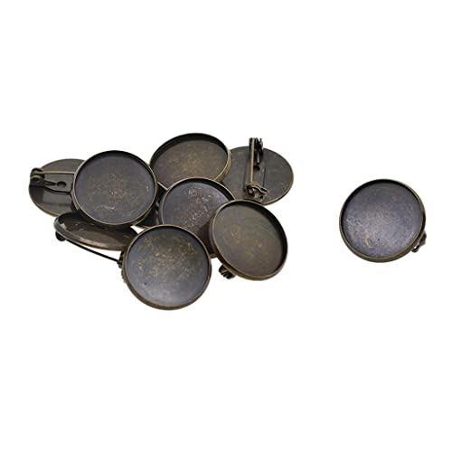 Dickly 10 X Bronze Brosche Sicherheitsnadel Bodenschale Passend für 20 Mm Schmuck Finden DIY von Dickly