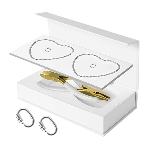 Dickly 2pcs Permanent Armbänder Kit Paare Armbänder verschlossene Handketten DIY -Armband -Making -Kit für Valentinstagsdatumaktivität, 1 Paar Silber von Dickly