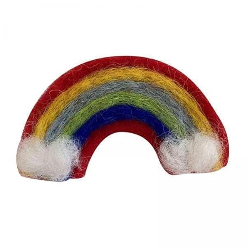 Dickly 2x Regenbogen Handgemachte Wollfilz Mode Haarnadeln Haar Clips Zubehör für Mädchen von Dickly