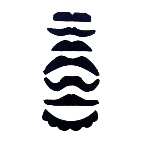 Dickly 7Pcs Schnurrbärte Kreativität Selbstklebende Schnurrbärte für Urlaub Leistung von Dickly