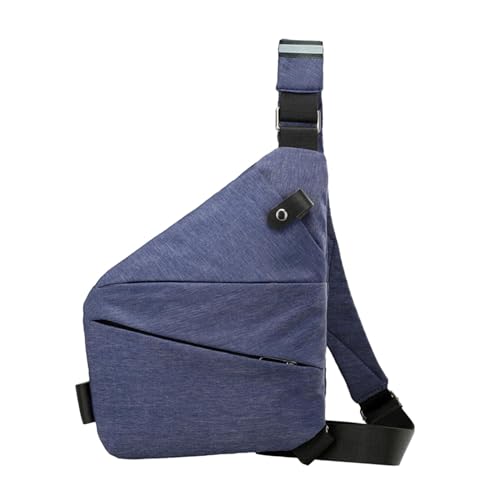 Dickly Bag für Herren, Brusttasche, Anti-Leicht, Schulterrucksack, Umhängetasche, Umhängetasche für Laufen, Sport, Trekking, Blau rechts von Dickly