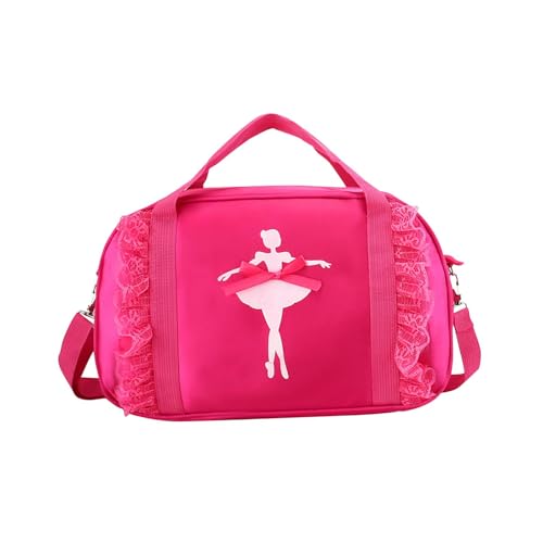 Dickly Ballett-Tanz-Tasche, süße Umhängetasche für Kinder, Geschenk zum Kindertag, Gymnastik, Rose Rot von Dickly
