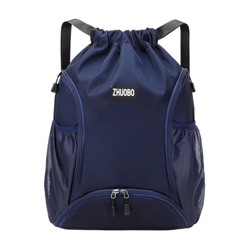 Dickly Basketball-Rucksack mit Kordelzug, Basketball-Aufbewahrungstasche für Herren und Damen, Sport-Sackpack mit Schuhfach, Sporttasche für Fußball, Dunkelblau Dickly Basketball-Rucksack mit Kordelzug, Basketball-Aufbewahrungstasche für Herren und Damen, Sport-Sackpack mit Schuhfach, Sporttasche für Fußball, Dunkelblau von Dickly