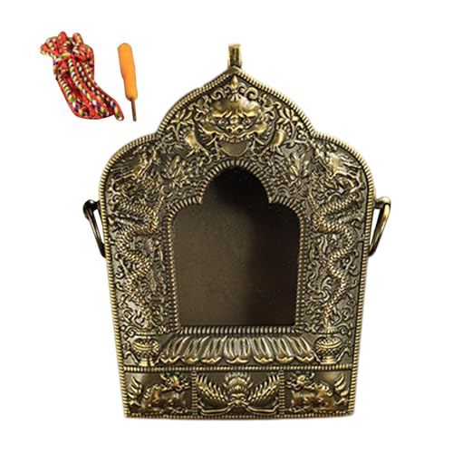 Dickly Buddhistische Gau-Box, buddhistisches Amulett, religiöser Schmuck, Kupfer, Sammlerstücke, Dekor, ethnische Hängebox, Anhänger, Gebetskette, Bronze Dickly Buddhistische Gau-Box, buddhistisches Amulett, religiöser Schmuck, Kupfer, Sammlerstücke, Dekor, ethnische Hängebox, Anhänger, Gebetskette, Bronze von Dickly
