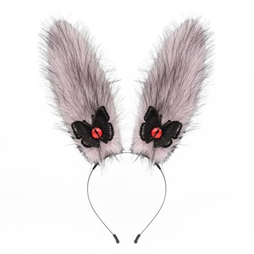 Dickly Bunny Ears Stirnband für Erwachsene Kopfschmuck für Rollenspielpartyfavor Festival, Rosa von Dickly