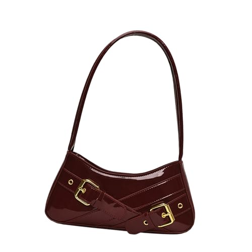 Dickly Frauen Umgangsbeutel PU Kausaler Weiblicher Handtasche Zum Einkaufsferien Aus Dem Einkaufsferien, Rot von Dickly