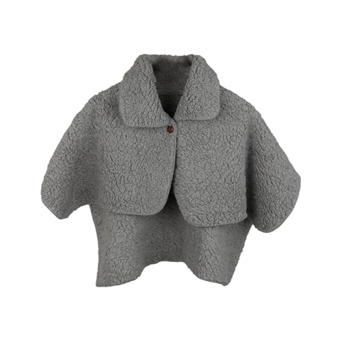 Dickly Frauen Winter Schal Wrap Schulter Schal Cape, Decke, Hals Schutz Pad Fleece Schal für Auto Reise Büro Behinderte, grau von Dickly