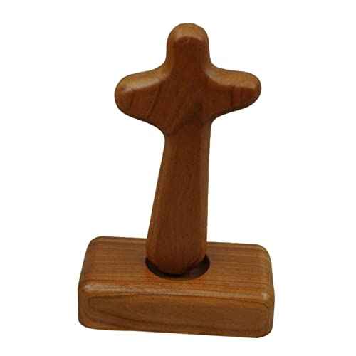 Dickly Handgefertigtes Holzkreuz, 15 cm, Tischschmuck, Katholische Dekorplatte von Dickly