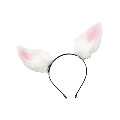 Dickly Kaninchen Ohr Haar Clip Bunny Pin DIY Handwerk Kopfschmuck Kostüm Haar Zubehör Ohren Haarspangen für Festival Cosplay Prop, mit Haarband von Dickly