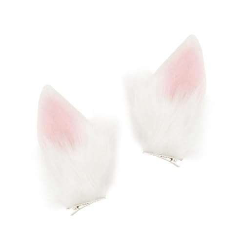 Dickly Kaninchen Ohr Haar Clip Bunny Pin DIY Handwerk Kopfschmuck Kostüm Haar Zubehör Ohren Haarspangen für Festival Cosplay Prop, ohne Haarband von Dickly