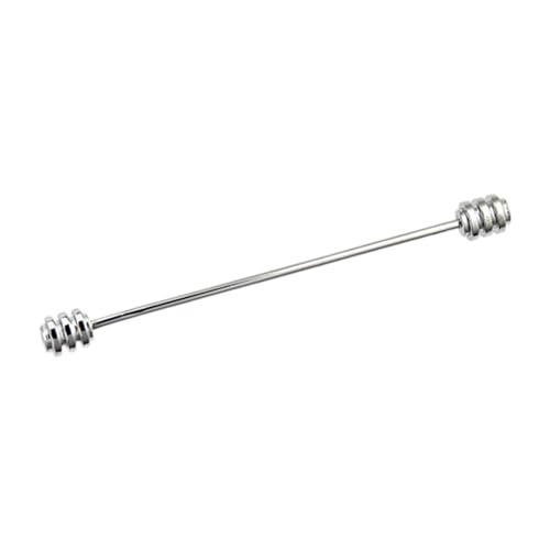 Dickly Kragennadel-Clip für Herrenhemd, Krawattennadel-Zubehör für Herren, 65 mm, Schmuck für den Bräutigam, Vatertagsgeschenk vom Sohn fürs Geschäft, SILBER von Dickly