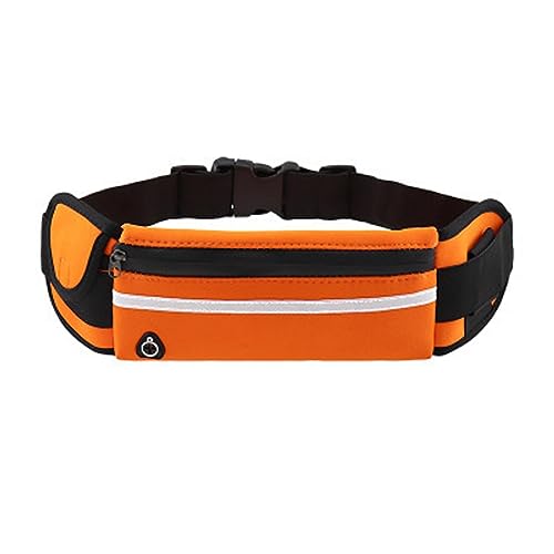 Dickly Laufgürtel-Hüfttaschen, Fitness-Workout-Tasche, Sporttaschen, Verstellbarer Riemen, Geldbörse, reflektierender Läufergürtel, Reise-Gürteltasche für, Orange von Dickly