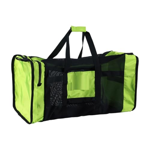Dickly Mesh Tauchtasche, Tauchausrüstungstasche, Leichtes Großes Fassungsvermögen für Männer Und Frauen, Strandtasche für Tauch, Tauch Und Fitnessausrüstun, GrÜn von Dickly