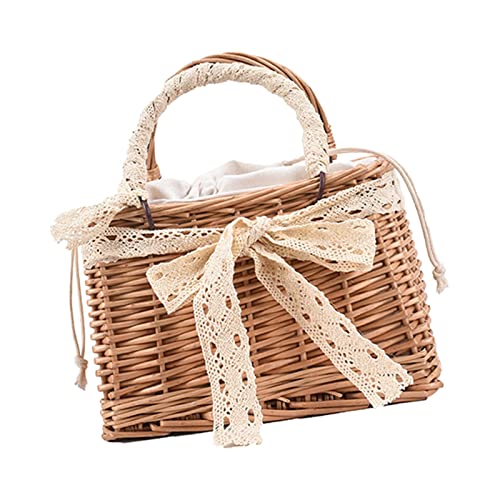 Dickly Natürliches Rattan-Accessoire für die Hochzeit - Handgefertigter Korb für Blumen und Pflanzen von Dickly