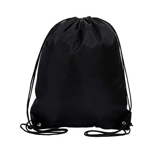 Dickly Rucksack mit Kordelzug, Kordelzugbeutel, große PE-Beutel, Ballhalter, Sack, Rucksack für Kinder, Erwachsene, Frauen, Basketball-Reisen, Schwarz von Dickly