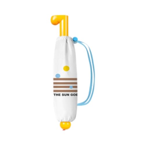 Dickly Sun Regenschirm Parasol 8 Rippen Wasserbeständiger tragbarer Regen Regenschirm für Männer Frauen, Kaffee Gestreift von Dickly