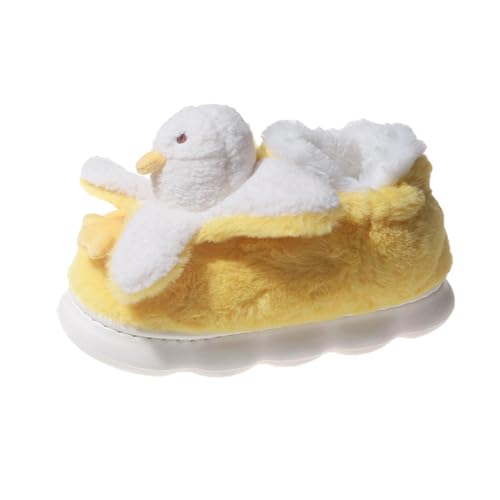 Dickly Tier Hausschuhe Schlafzimmer Weich Kreativ Tragbar Geschenk Winter Warm Fuzzy Hausschuhe, M von Dickly