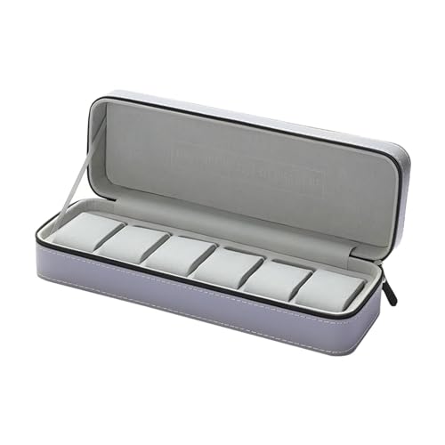 Dickly Uhrenbox-Organizer, Uhren-Organizer, hochwertiges PU-, mit Reißverschluss, Uhrenbox, Schmuckvitrine für Tischkommode, Herren und Damen, 6 Standort Dickly Uhrenbox-Organizer, Uhren-Organizer, hochwertiges PU-, mit Reißverschluss, Uhrenbox, Schmuckvitrine für Tischkommode, Herren und Damen, 6 Standort von Dickly