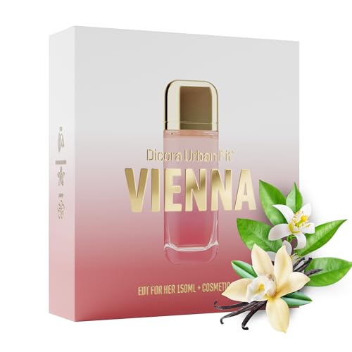 DICORA URBAN FIT SET VIENNA FOR HER + NECESER | Damenparfüm EDT 150 ml | fruchtiger und Gourmet-Duft | Damenduft mit Noten von Vanille und Haselnuss von Dicora UrbanFit