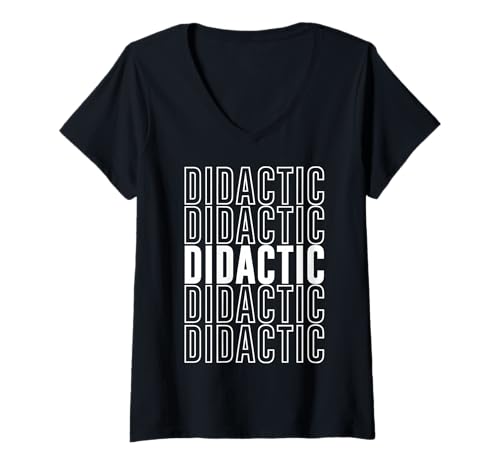 Damen Didaktisch T-Shirt mit V-Ausschnitt von Didactic Apparel