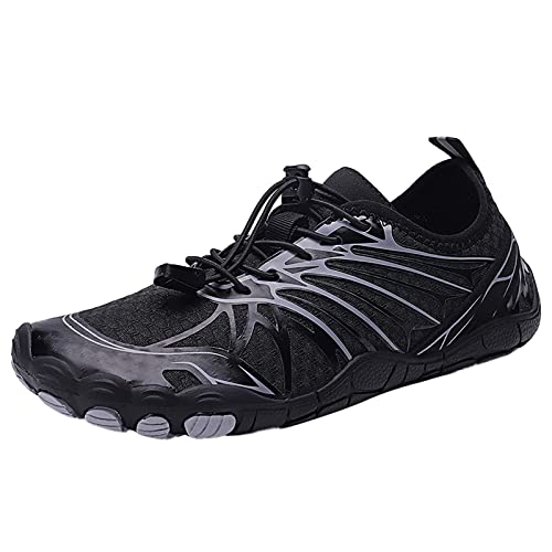 Barfußschuhe Damen Herren rutschfeste Barefoot Shoes Breiter Zehenbox Atmungsaktiv Traillaufschuhe Barfußschuhe Minimalistische Wasserfest Feldluft Barfuss Schuhe Walkingschuhe Wanderschuhe,46.5 EU von Didadihu