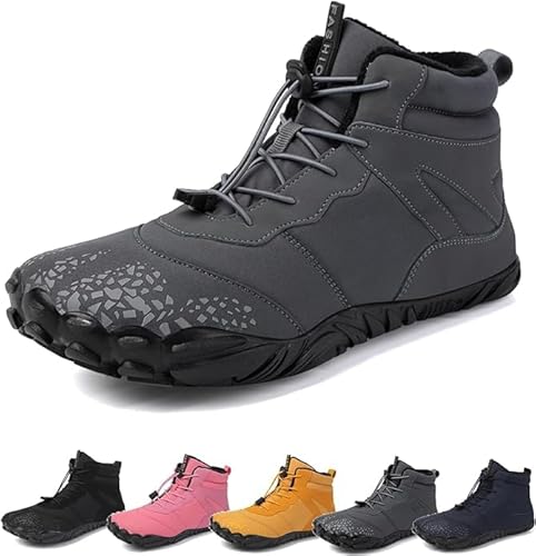 Barfussschuhe Herren Wasserdicht - Barfußschuhe Damen Winter Outdoor Winterbarfussschuhe Herren Winter Wasserdicht Barfussschuhe Winterschuhe Gefüttert Warme Barefoot Shoes Women Wanderstiefel von Didadihu