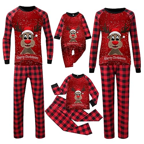 Damen Schlafanzug Weihnachten, Weihnachten Schlafanzug Für Die Ganze Familie Nachtwäsche Familie Pyjama Set Schlafoverall Nachtwäsche Onesie Für Herbst Winter Halloween Weihnacht Neujahr von Didadihu