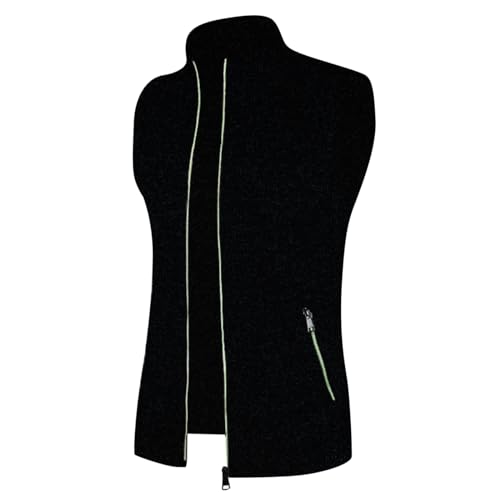 Didadihu Ärmellose Weste Herren : Herbst Winter Arbeitsweste Plüsch Ärmellos Jacke Fleeceweste Bodywarmer 5Xl Steppweste Pufferweste Vest Ärmellos Slim Fit,Schwarz,Xxl von Didadihu