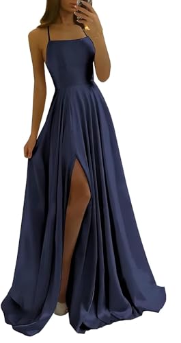 Didadihu Abiballkleider Abendkleid Damen Ballkleid Rückenfreies Mit Schlitz Tüll Hochzeitskleid Brautkleid Elegant Lang Abschlusskleid Cocktailkleid Lange Sexy Cocktailkleid Brautmutterkleider von Didadihu