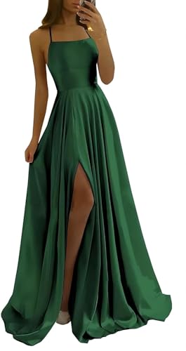 Didadihu Abiballkleider Abendkleid Damen Ballkleid Rückenfreies Mit Schlitz Tüll Hochzeitskleid Brautkleid Elegant Lang Abschlusskleid Cocktailkleid Lange Sexy Cocktailkleid Brautmutterkleider von Didadihu