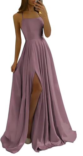 Didadihu Abiballkleider Abendkleid Damen Ballkleid Rückenfreies Mit Schlitz Tüll Hochzeitskleid Brautkleid Elegant Lang Abschlusskleid Cocktailkleid Lange Sexy Cocktailkleid Brautmutterkleider von Didadihu