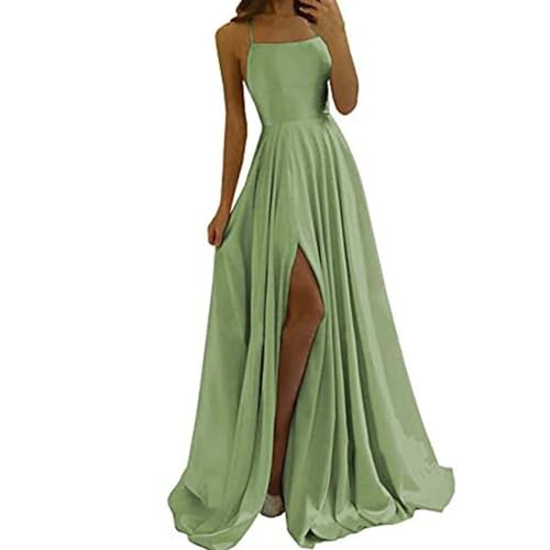 Didadihu Abiballkleider Abendkleid Damen Ballkleid Rückenfreies Mit Schlitz Tüll Hochzeitskleid Brautkleid Elegant Lang Abschlusskleid Cocktailkleid Lange Sexy Cocktailkleid Brautmutterkleider von Didadihu