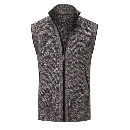 Didadihu Arbeitsweste Herren : Fleece Fleeceweste 5Xl Steppweste Weste Bodywarmer Leichte Arbeitsweste Softshellweste Vest Herbst Winter Slim Fit,Coffee,Xl von Didadihu