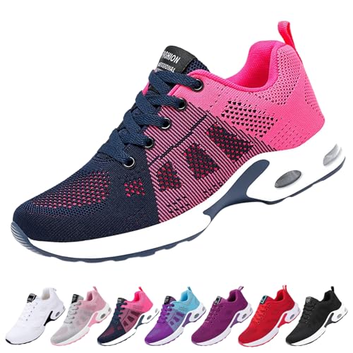 Didadihu Damen Gedämpft Air Schuhe : Leicht Plateau Laufschuhe Hallenschuhe Atmungsaktiv Bequem Turnschuhe Sportschuhe Mesh Sommerschuhe Fitnessschuhe von Didadihu