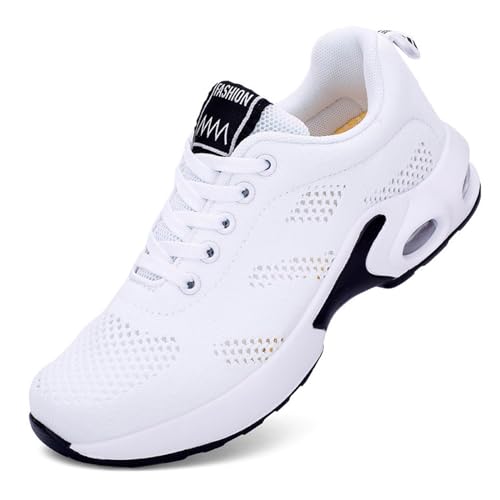 Didadihu Damen Gedämpft Air Schuhe : Leicht Plateau Laufschuhe Hallenschuhe Atmungsaktiv Bequem Turnschuhe Sportschuhe Mesh Sommerschuhe Fitnessschuhe von Didadihu