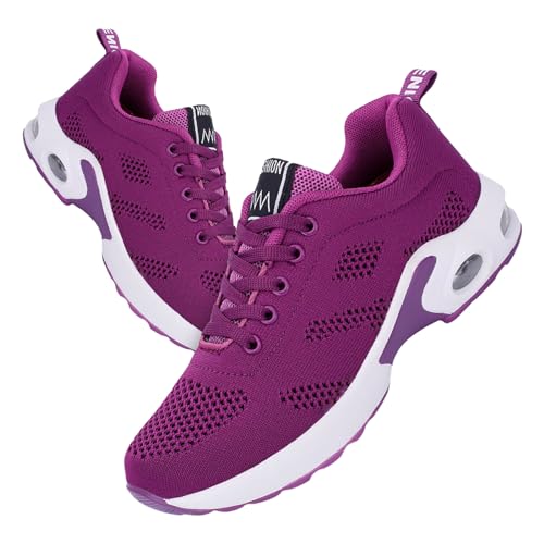 Didadihu Damen Gedämpft Air Schuhe : Leicht Plateau Laufschuhe Hallenschuhe Atmungsaktiv Bequem Turnschuhe Sportschuhe Mesh Sommerschuhe Fitnessschuhe von Didadihu