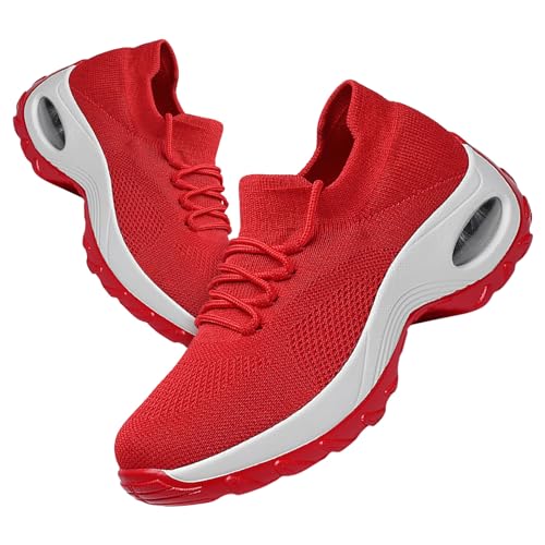 Didadihu Damen Gedämpft Air Schuhe : Leicht Plateau Laufschuhe Hallenschuhe Atmungsaktiv Bequem Turnschuhe Sportschuhe Plateau Mesh Joggingschuhe Sneaker @1 von Didadihu