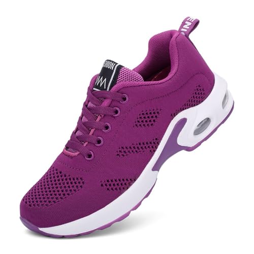 Didadihu Damen Gedämpft Air Schuhe - Leicht Plateau Laufschuhe Hallenschuhe Atmungsaktiv Bequem Turnschuhe Sportschuhe Mesh Tennisschuhe Trainingsschuhe von Didadihu