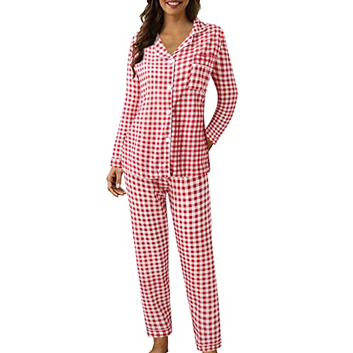 Didadihu Damen Pyjama Set Couple Große Größen Nachtwäsche Warm Fleece Hausanzug Lang Schlafanzug Winter Xs Schlafanzug Pyjama Hausanzug von Didadihu