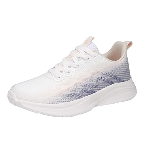 Didadihu Hallenschuhe Damen Fussball Frühling Sommer Plateau Sneaker Schlupfschuhe Bequem Sportschuhe Fitness Gym Turnschuhe Trainingsschuhe Hallenschuhe Jogging Gedämpft Grau 36 von Didadihu