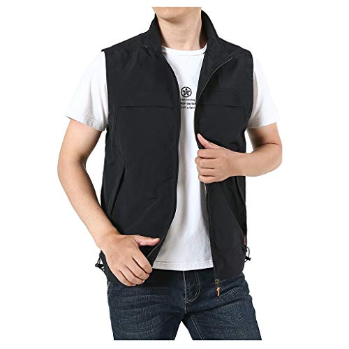 Didadihu Herren Jacke Übergangsjacke : Dicke Hybrid Fleeceweste Glitzer Mit Stehkragen Arbeitsweste Outdoor Radweste Mit Reißverschluss Sportlich Weste Veste Arbeitswesten Arbeit Leicht von Didadihu