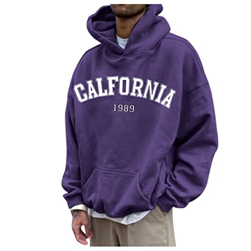 Didadihu Hoddies Heeren - College Jacken Männer Hoodie Herren Oversize Hoodie Oversize Los Angeles Tshirt Herren Zip Up Hoodie Y2k Vintage Clothes Herren Pullover Teenager Los Angeles Tshirt von Didadihu