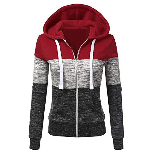 Didadihu Hoodie Damen, Leichte Sweatshirt Mit Kapuze Mädchen Strickjacke Reißverschluss Pullover Kapuzenpullover Rosa Blau Winterjacke Schwarz Teddy Sweatjacke Fliesjacken Sweatpullover von Didadihu